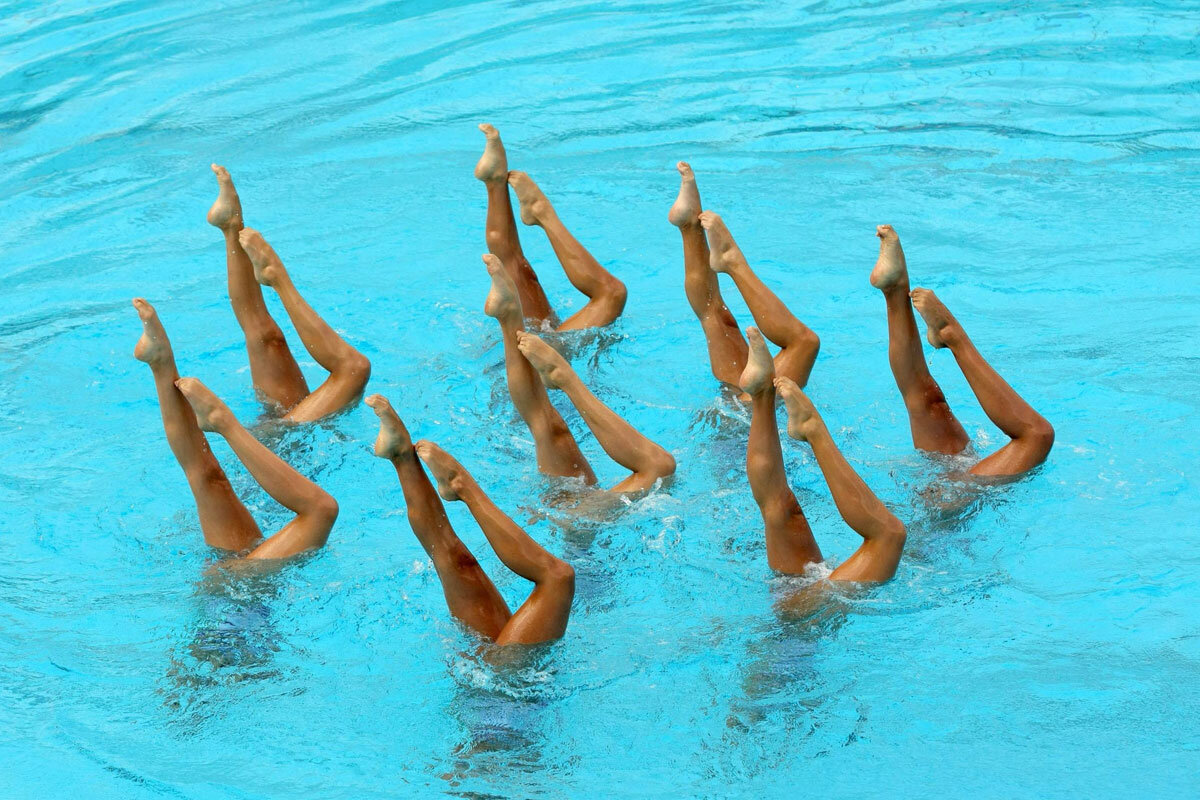 Synchronised swimming Barcelona 14 July 2003