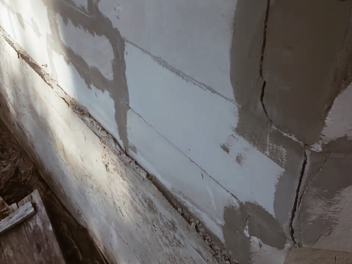 Лопнувшая стена в газобетонной кладке @Для Себя своими руками