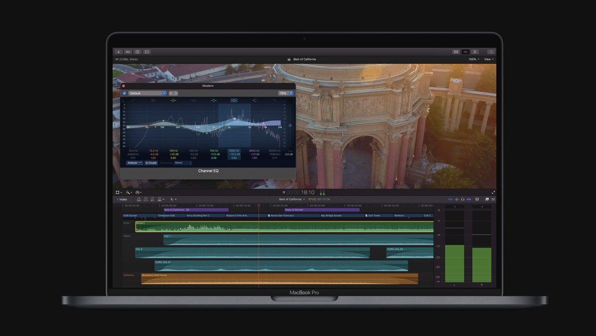 Интерфейс Final Cut Pro. Иллюстрации с сайта производителя