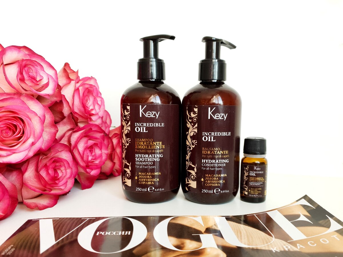Линейка INCREDIBLE OIL от Kezy: шампунь, бальзам, масло для волос, можно сделать такой подарок на новый год, роскошно пахнет, отлично ухаживает. 