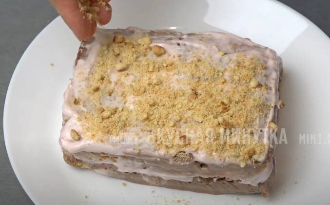 Торт из печенья и сгущенки без выпечки рецепт фото пошагово и видео