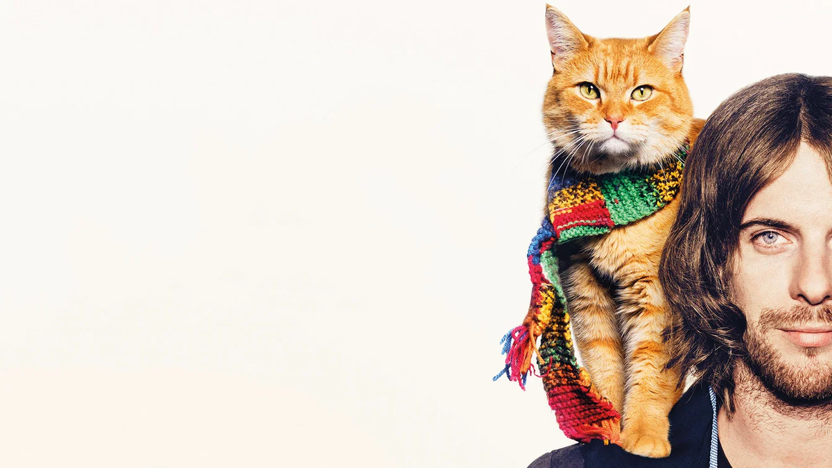 Постер, посвящённый фильму "Уличный кот по кличке Боб"