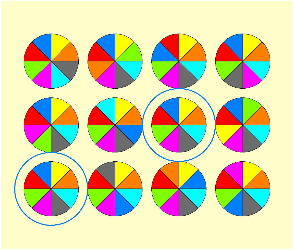 Игра собери круг. Игра совмещение одинаковых кружочков. 6 Кругов одинаковых композиция. Найди одинаковые кружки. Что можно сделать из одинаковых кругов.