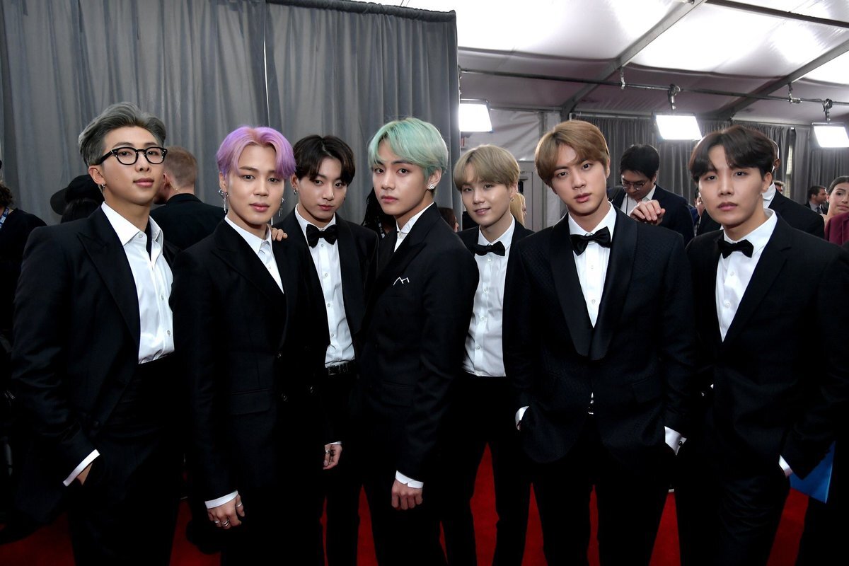 BTS in suits.