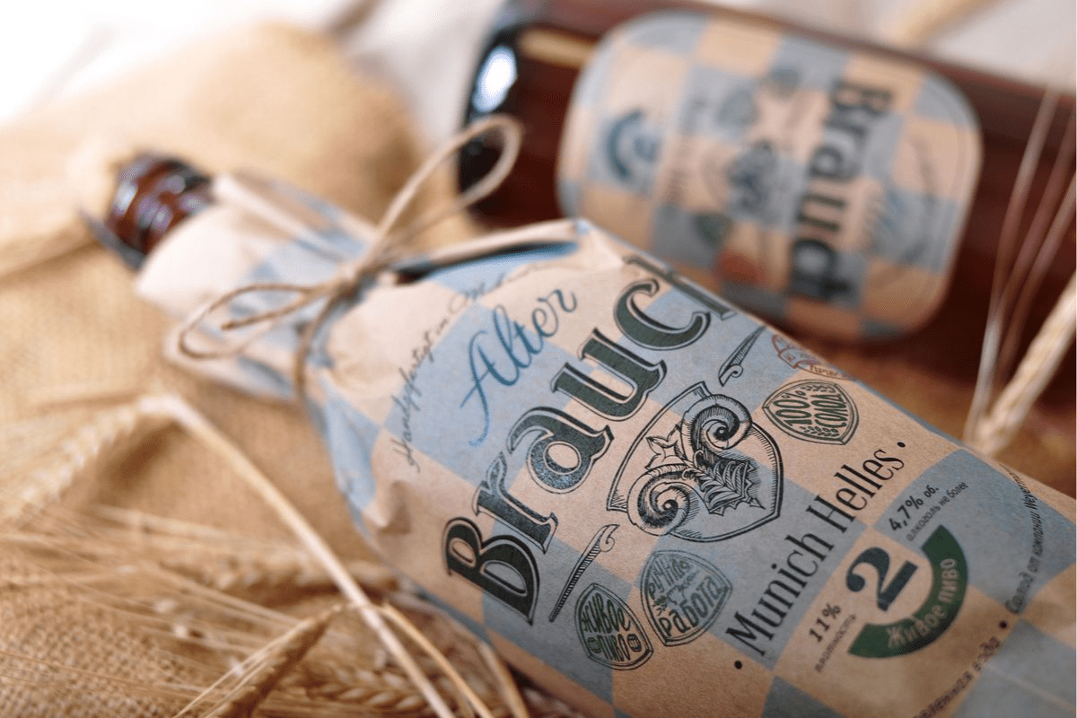 Этикетка пива «Alter Brauch»