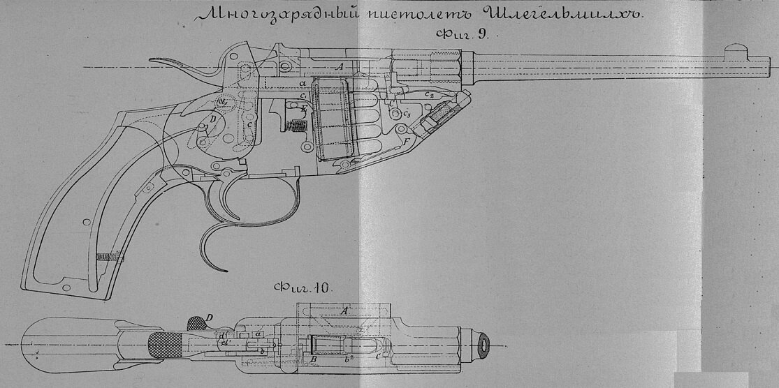 Схема пистолета Шлегельмильха.
