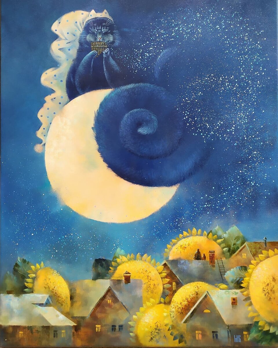 "МЕЛОДИЯ АВГУСТА" Художник Марина Борис ( страница автора vk.com/id163622488)