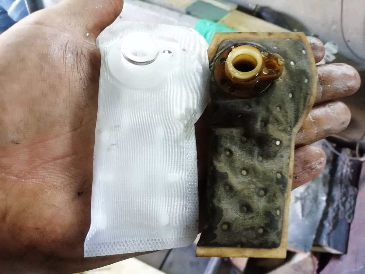 Обратите внимания в каком состоянии старый фильтр, Chevrolet lacetti