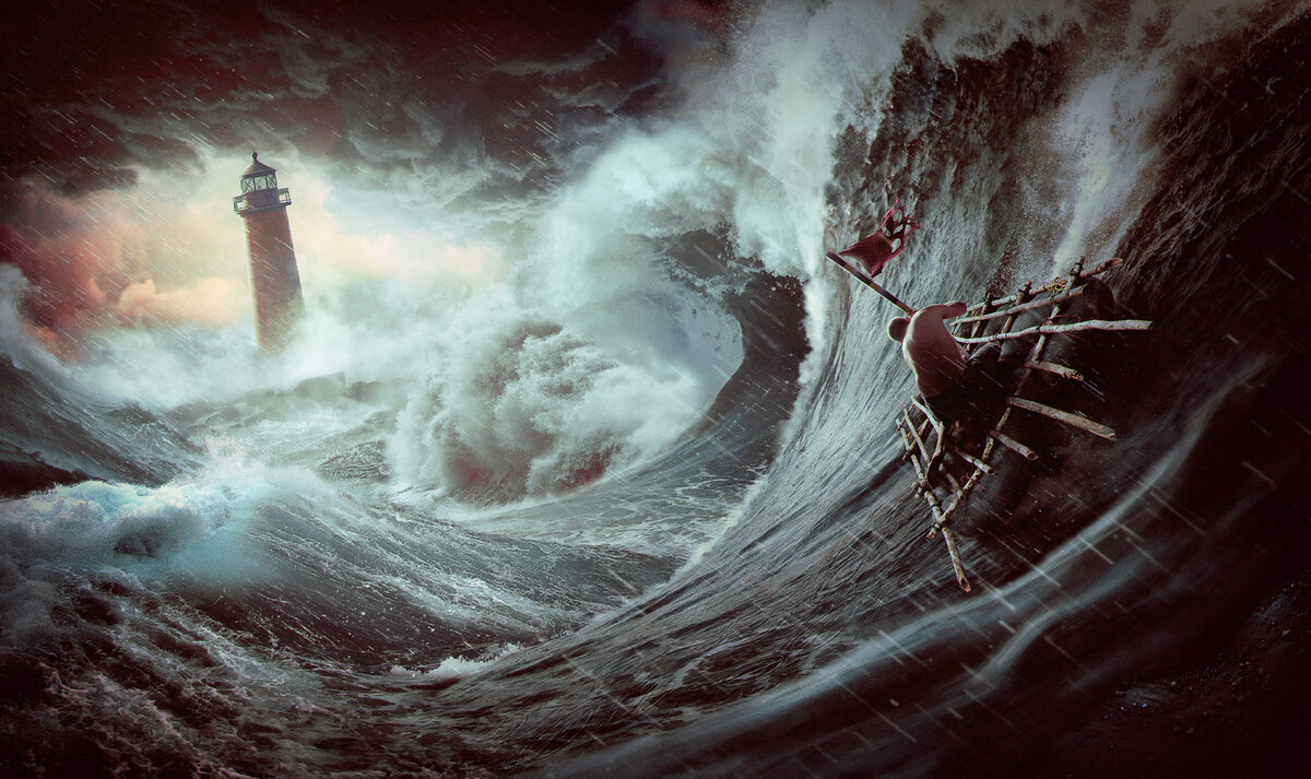 В душе ее вздымались волны ревел. Маяк шторм море картина Айвазовского. Айвазовский битва стихий. Айвазовский Всемирный потоп.