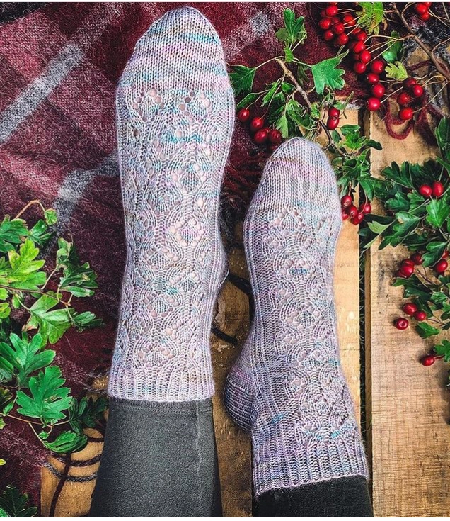 Носочки из пряжи ручного крашения, Марианна сама красила, просто супер!