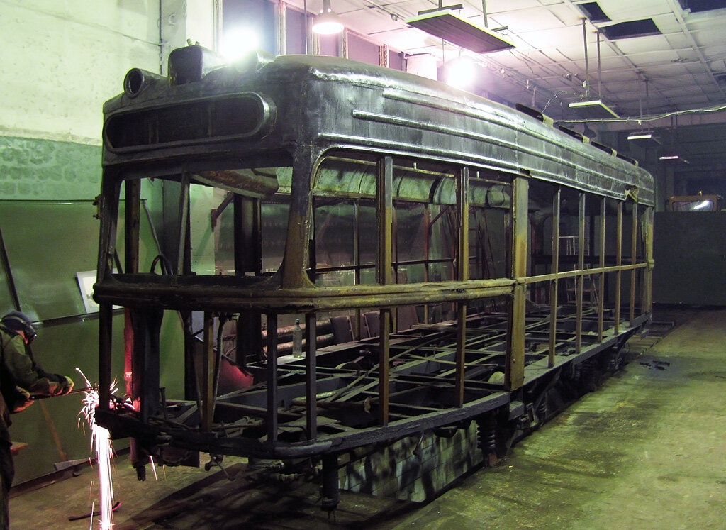 Вагон КТМ-1 в Ярославле в процессе восстановления, фото с сайта СТТС, сделано сотрудниками "ЯрГЭТ"