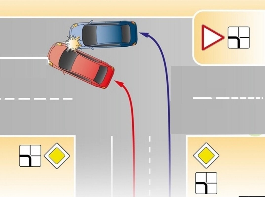 ДТП при повороте налево