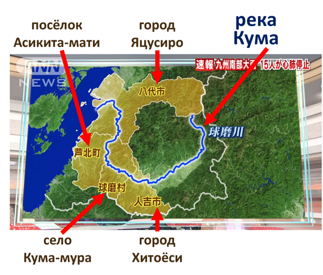 Схема реки кума