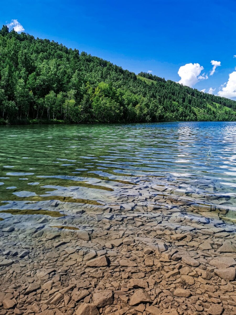 Берег противоположный пляжу. 