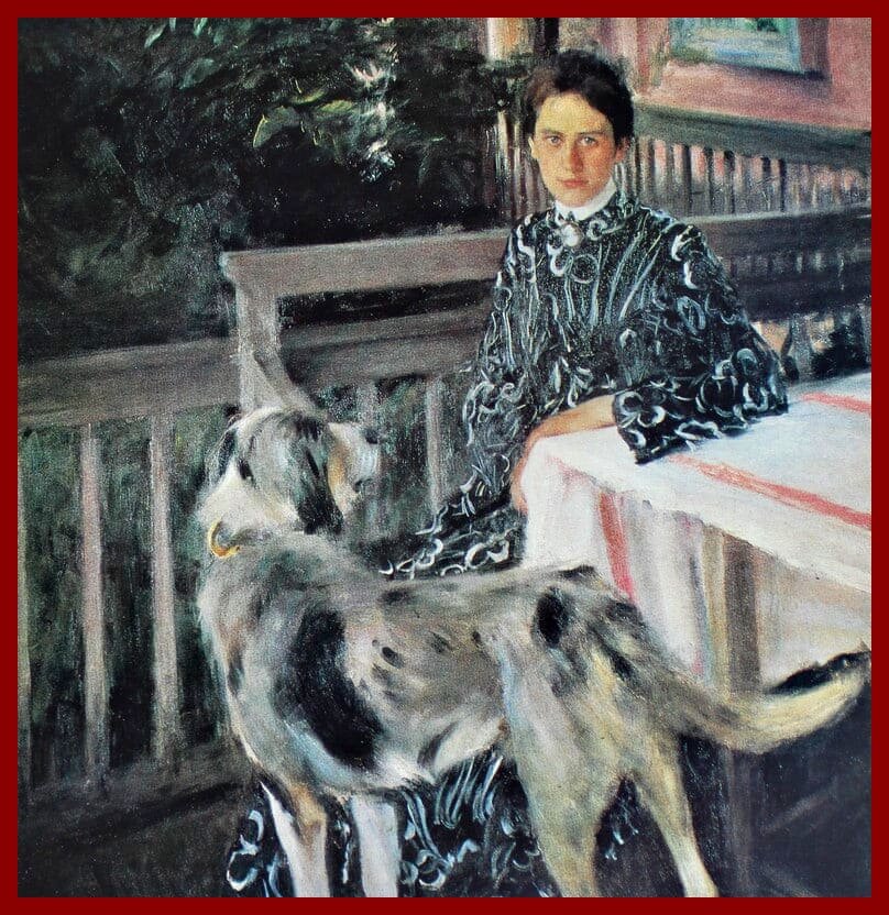 "Портрет Ю.Е.Кустодиевой, жены художника." 1903