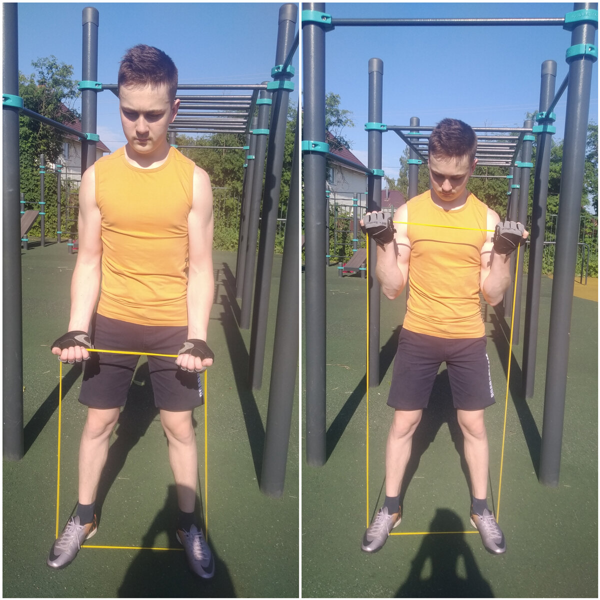 Сгибание рук обратным хватом