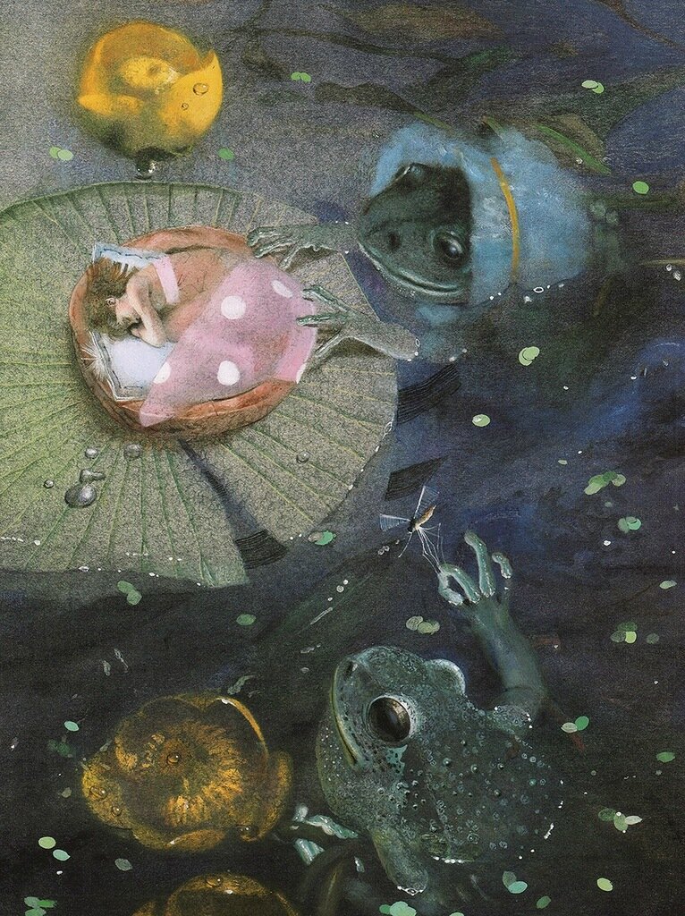 Иллюстрация к сказке «Дюймовочка», художник Надежда Илларионова 