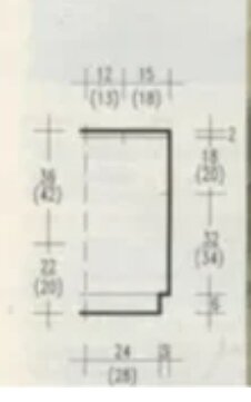 выкройка пуловера 1 размеры 36-38\44-46