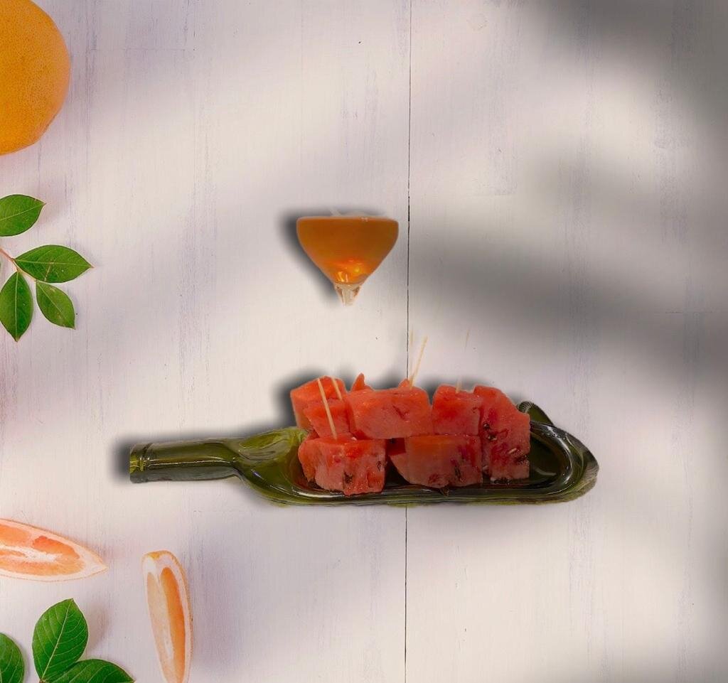 Арбуз и розовое вино