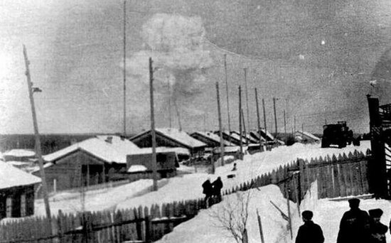 Момент ядерного взрыва в Чердынском районе, попавший на фото