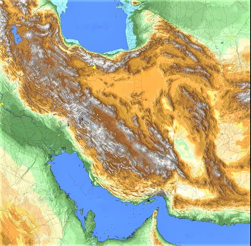 Так выглядит с большой высоты тот район нашей планеты, куда во II тысячелетии      до н. э.   пришли племена древних ариев