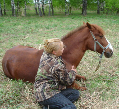 Автор на отдыхе в конном клубе Полевице.