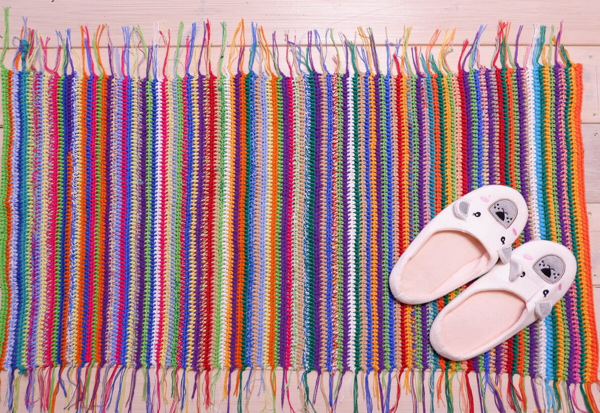 Коврик крючком.