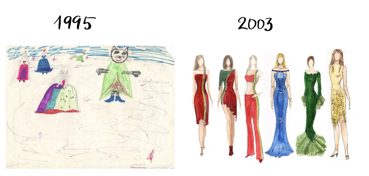 С таких вот детских рисунков начинается любовь к рисованию и выбору будущей профессии.