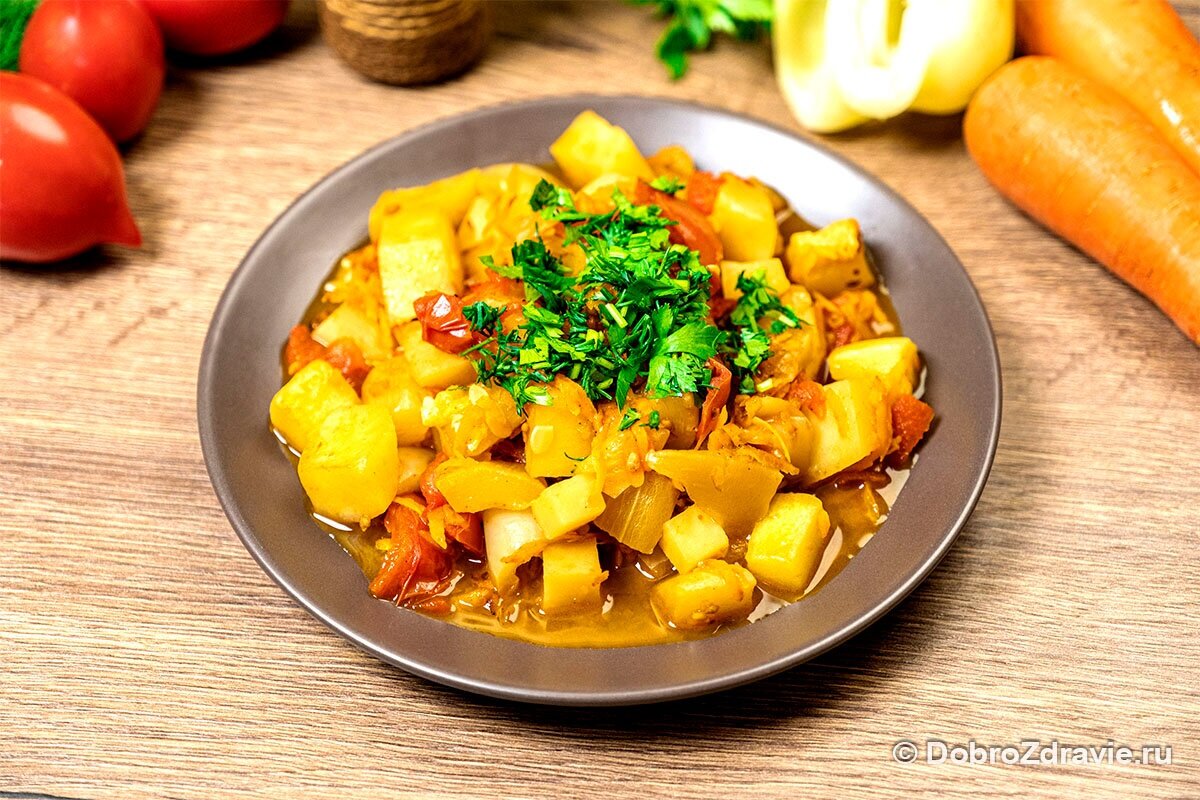Овощное рагу. © DobroZdravie.ru