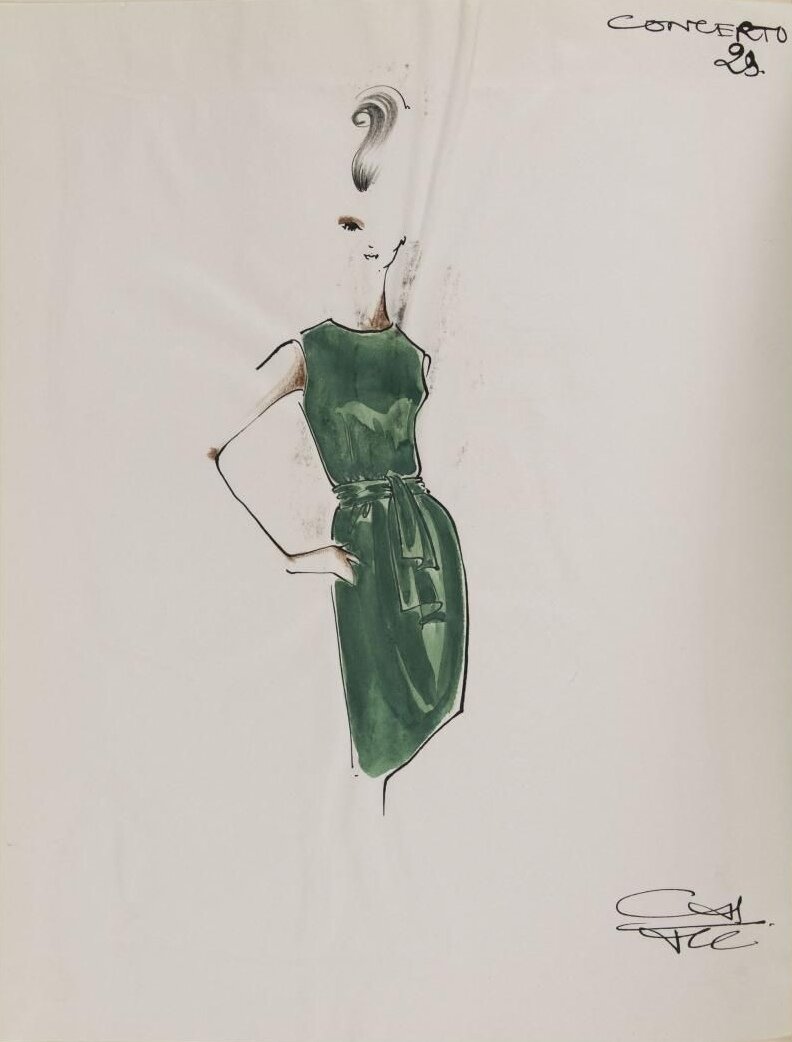 Эскиз Carven. Модель Concerto. 1963