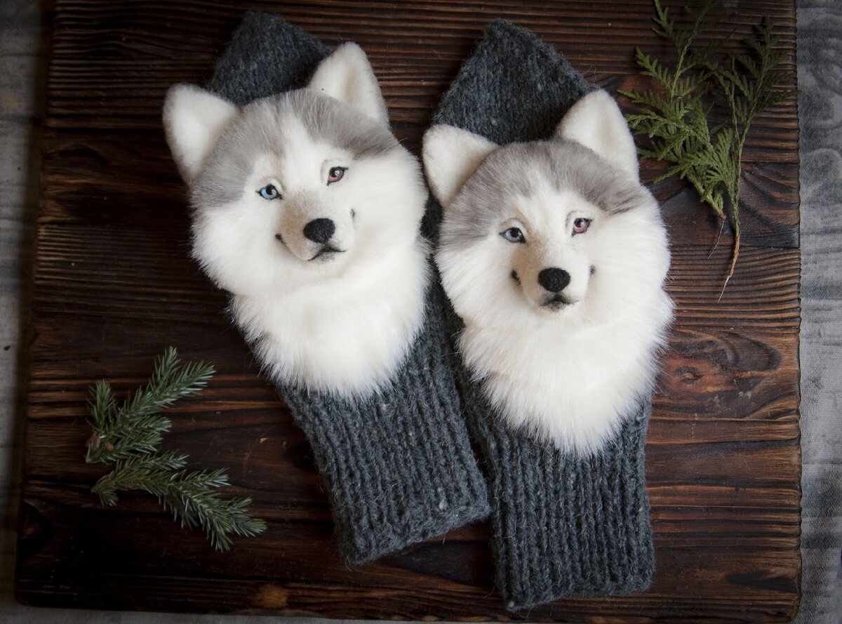  Новенькие хаски-варежки. Их ещё не показывала