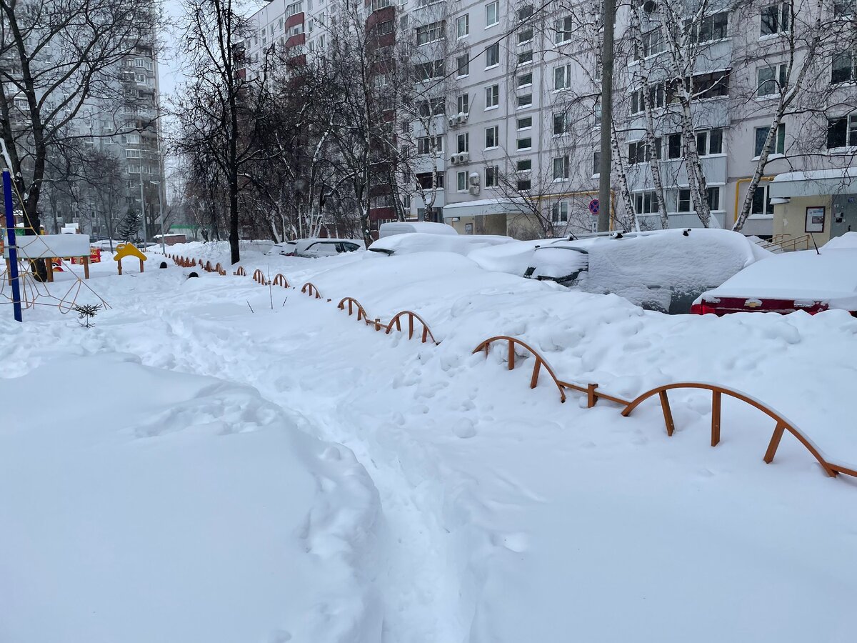 Сугробы во дворе