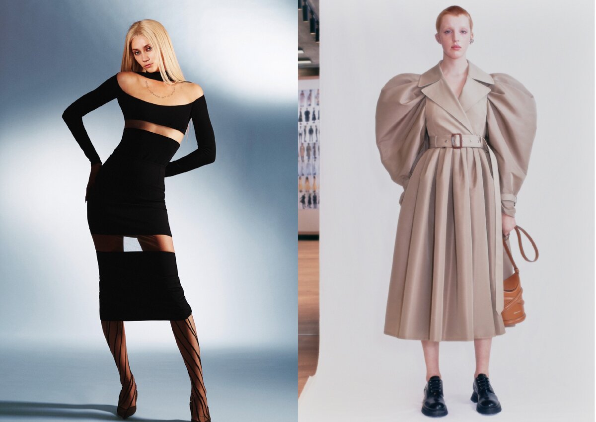 Thierry Mugler Spring 2021 Ready-To-Wear / Alexander McQueen Spring 2021 Ready-To-Wear