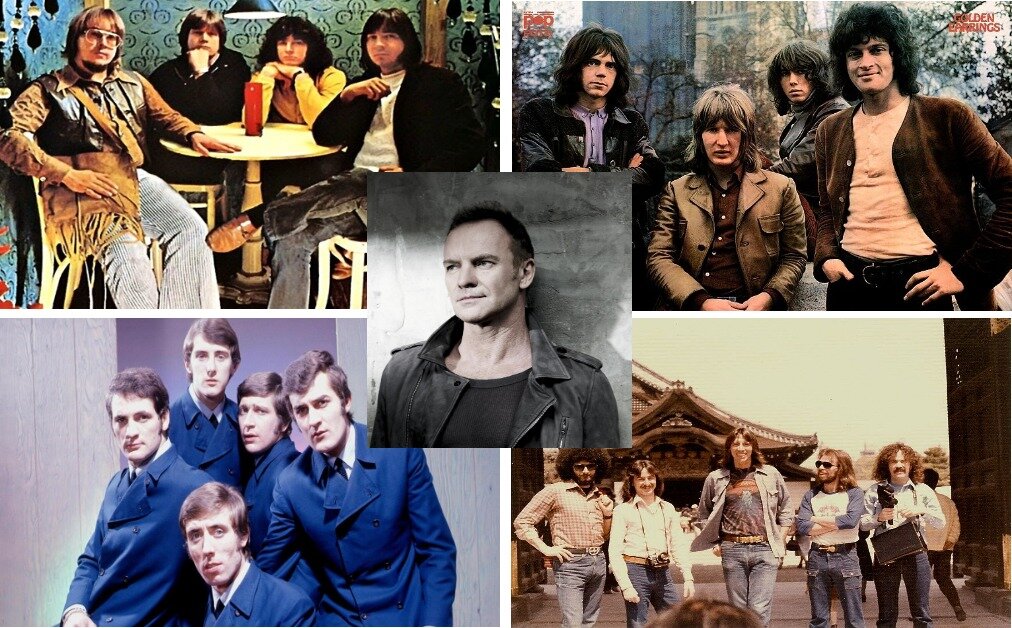 На изображении группы The Guess Who, Golden Earring, The Moody Blues, Boston, певец Sting. Фото взяты из открытого доступа Яндекс.Фото. Коллаж - БиС.