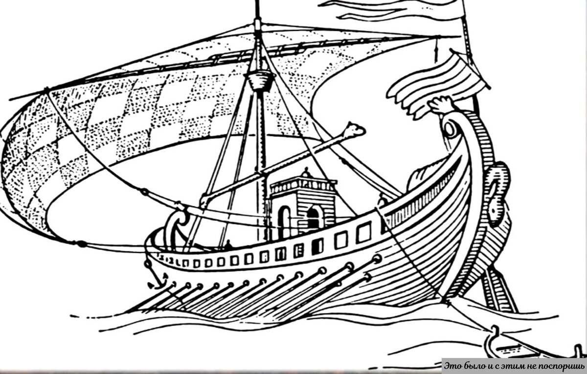 Быстроходный либурн. На этом корабле далматинские пираты (кстати, иллирийцы по национальности) могли скапливаться до 120 человек. Изображение из архива автора. 