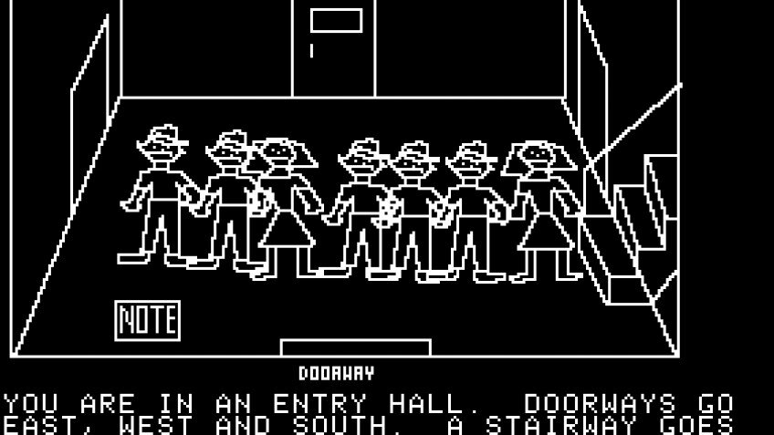 Mystery House. Примерно так выглядели P&C квесты тех времен.