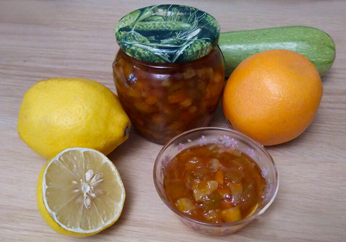 Варенье кабачковое с апельсинами и лимонами