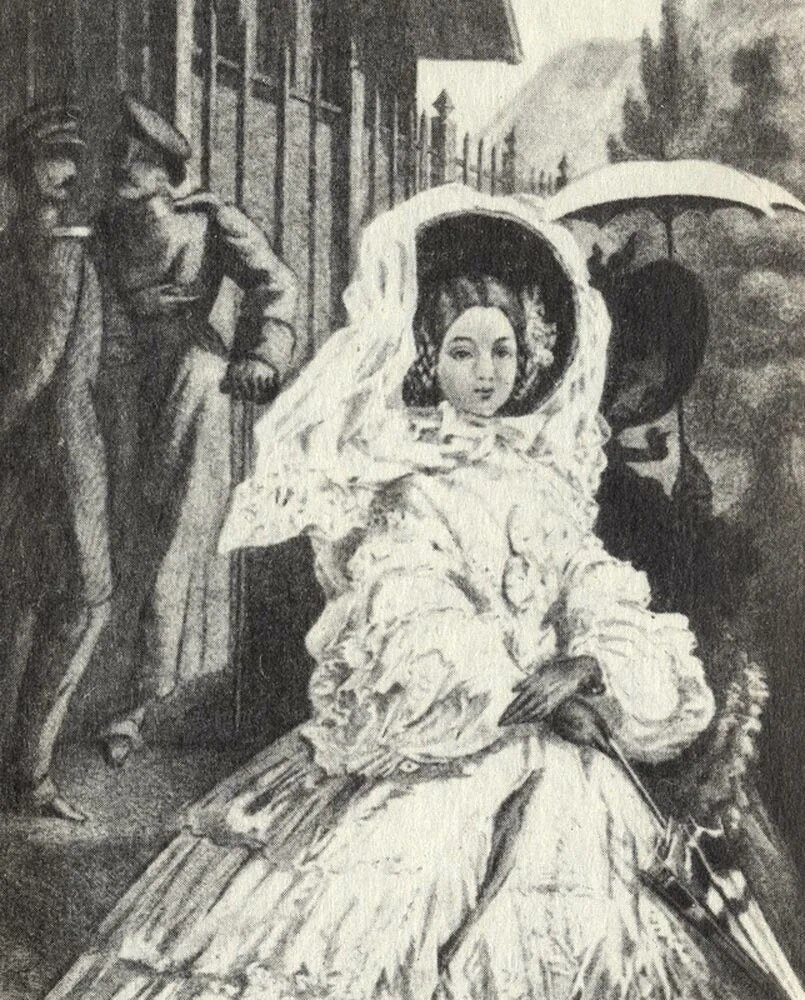 Иллюстрация к роману "Княжна Мери" М. Ю. Лермонтова