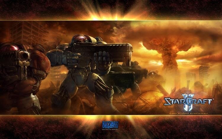 Постер компьютерной игры StarCraft 2.