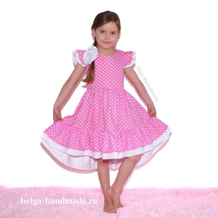 Как сшить нарядное платье для девочки 1-2 года своими руками
