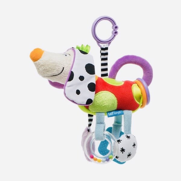 Нам подарили такую игрушку на 4 месяца. Сейчас исполнилось 10, играем до сих пор. ОЧень практичная и занимательная для малыша.