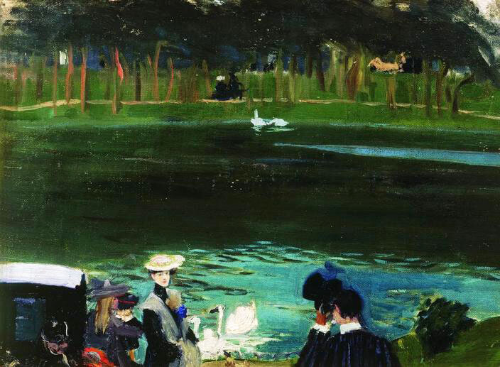 Фотография картины "В Булонском лесу" (из свободных источников, автор указан в тексте)