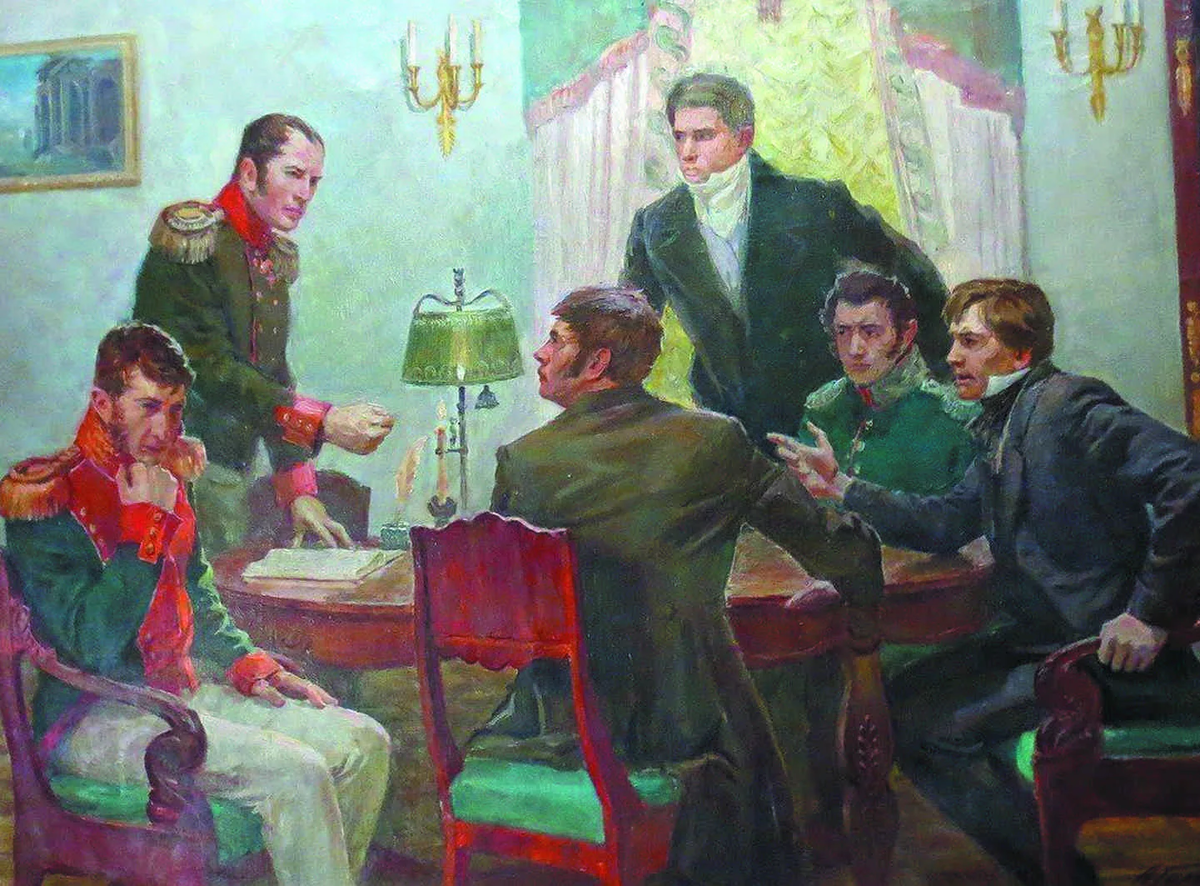 тайное общество декабристов 1816. союз благоденствия пушкин. кружок декабристов. кружок декабристов. тайные общества декабристов картины.