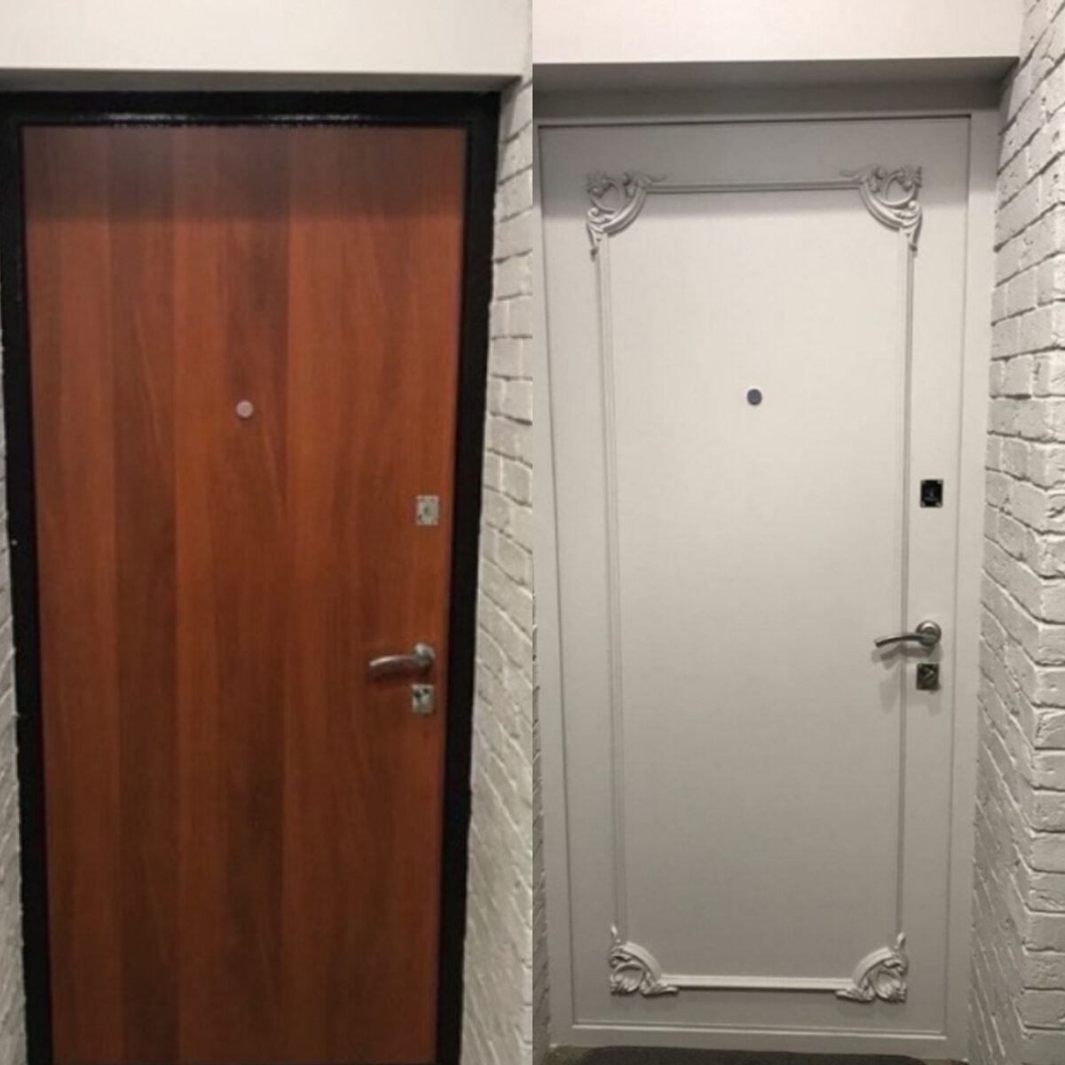 Дверь в пленке больше не узнать! 