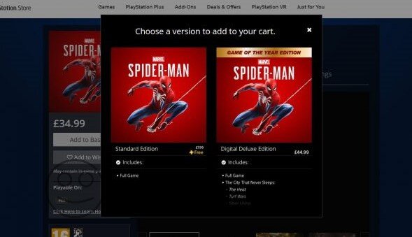 Spiderman ps shop plus