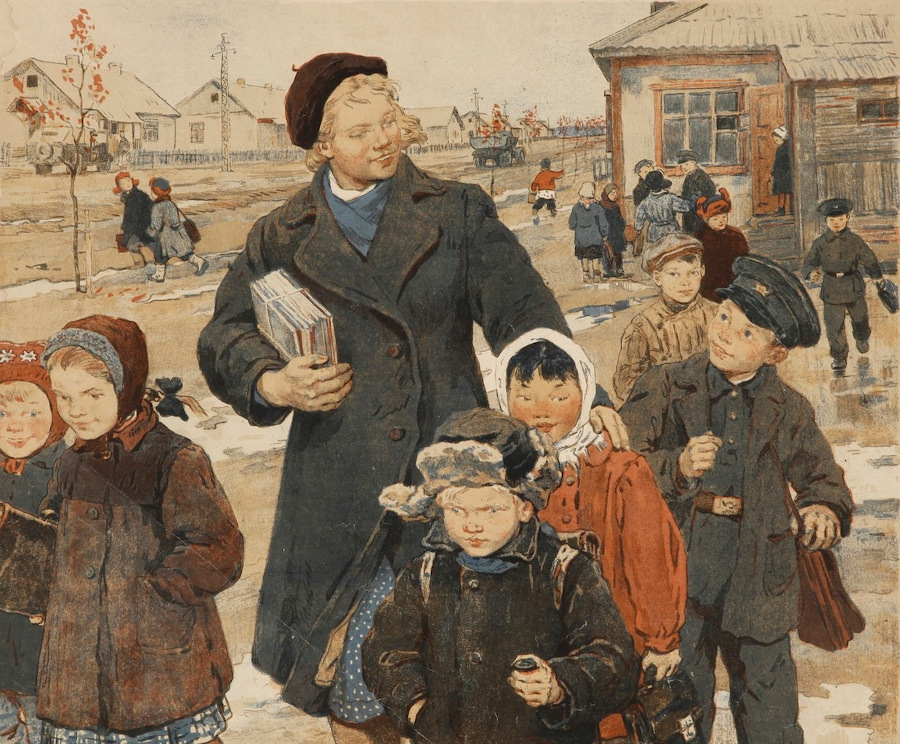 Ирина Воробьева, "Учительница" (1957 г.)