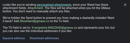 Кампания электронной почты Gmass с