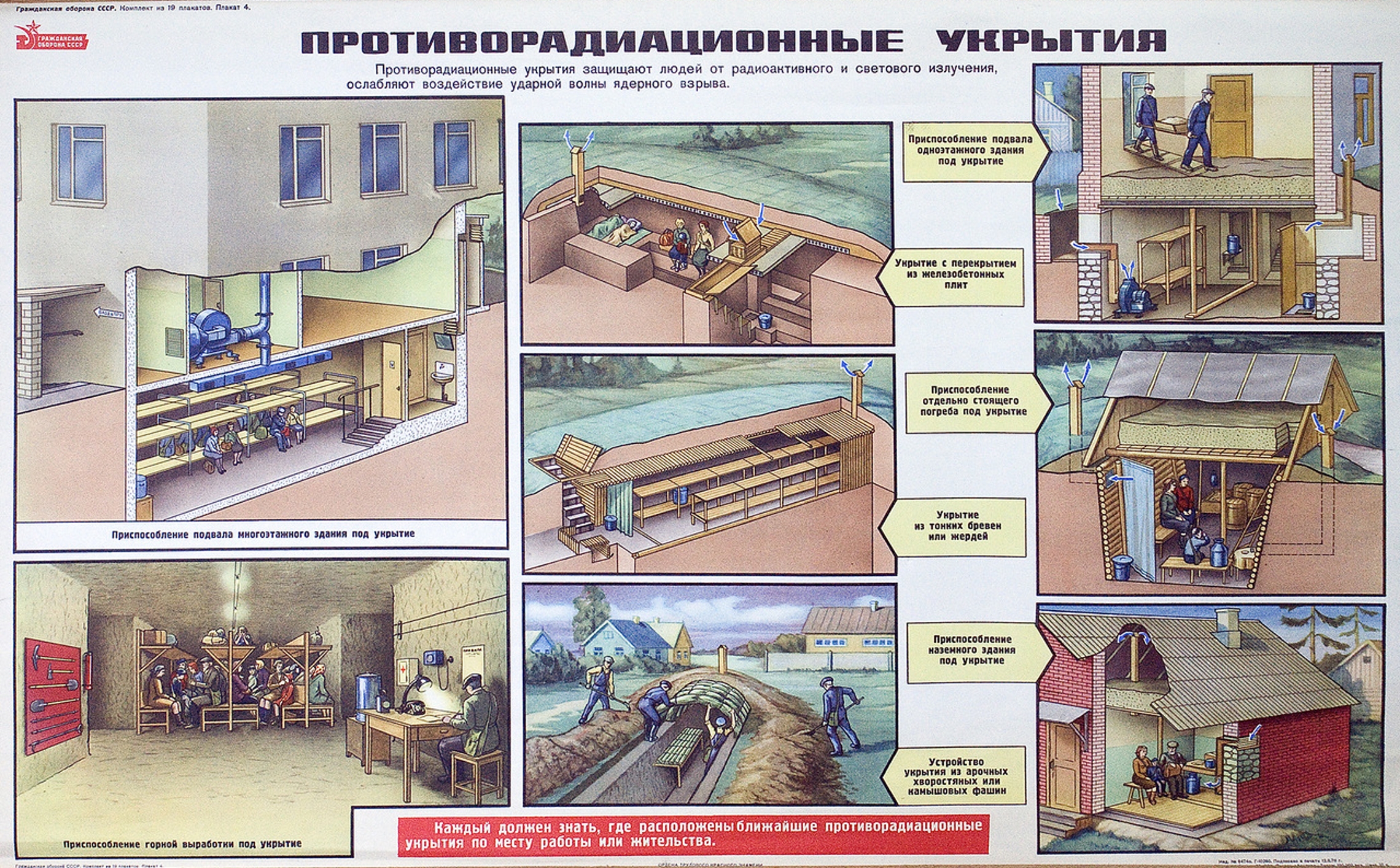 Заглубленные помещения подземного пространства для укрытия населения