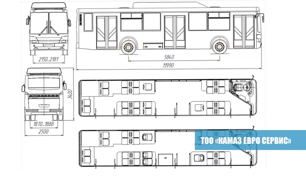 Чертёж автобуса