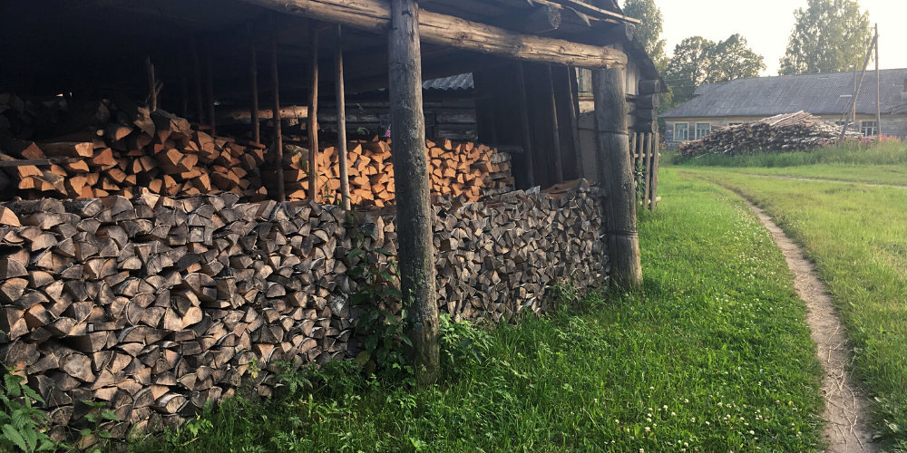 Пройдёшь по деревне - повсюду дровяники.